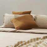 Чехол на подушку горчичного цвета с бахромой и объемным узором Ethnic mix варинант исполнения - 8 | Loft Concept в Тюмени