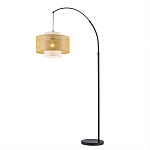 Торшер с декоративным поясом из плетеного бамбука Biuloggicu варинант исполнения - 1 | Loft Concept в Тюмени