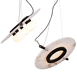 Подвесной светильник из мрамора в форме диска Marble Disc Pendant Light варинант исполнения - 1 | Loft Concept в Тюмени
