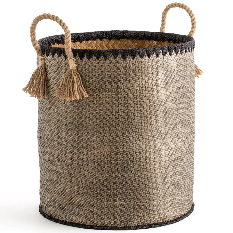 Плетеная корзина из листьев пальмы Tabia Wicker Basket Бежевый Коричневый Серо-бежевый Плетеная корзина из листьев пальмы Tabia Wicker Basket Бежевый Коричневый Серо-бежевый в Тюмени | Loft Concept