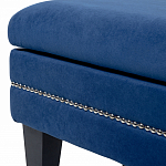 Мягкая банкетка на черных ножках с зоной для хранения Casket Blue варинант исполнения - 3 | Loft Concept в Тюмени