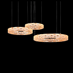 Люстра из 3-х колец с текстурной огранкой Reflection of Reality варинант исполнения - 1 | Loft Concept в Тюмени