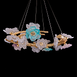 Люстра круглая на золотом каркасе с цветочным декором Miscellaneous herbs варинант исполнения - 2 | Loft Concept в Тюмени