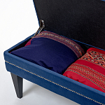 Мягкая банкетка на черных ножках с зоной для хранения Casket Blue варинант исполнения - 4 | Loft Concept в Тюмени