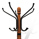 Вешалка напольная деревянная с черными металлическими крючками Noble Branches варинант исполнения - 2 | Loft Concept в Тюмени