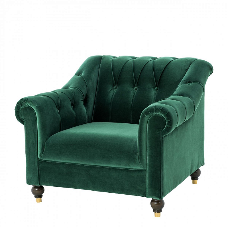 Кресло Eichholtz Chair Brian Зеленый Коричневый Кресло Eichholtz Chair Brian Зеленый Коричневый в Тюмени | Loft Concept