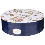 Чайный набор из фарфора темно-синий с рисунком цветов на 6 персон 12 предметов 280 мл Garden Whisper Porcelain Set  варинант исполнения - 6 | Loft Concept в Тюмени