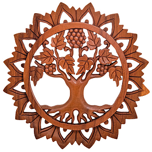 Панно из дерева круглое Osier Panel With Trees