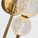 Бра цвета латунь с 6-ю рифлеными плафонами шаровидной формы Alora варинант исполнения - 3 | Loft Concept в Тюмени