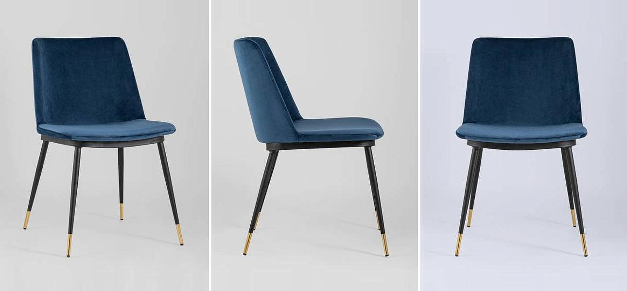 Стул Melissa Chair Синий Велюр Стул Melissa Chair Синий Велюр - Loft-Concept в Тюмени