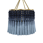 Люстра синяя плетеная с кисточками Boho Tassel Chandelier варинант исполнения - 1 | Loft Concept в Тюмени