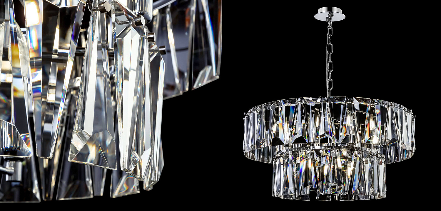 Люстра Ruby Crystal Chandelier Chrome 68 Люстра Ruby Crystal Chandelier Chrome 68 - Loft-Concept в Тюмени