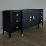 Большой Комод-буфет Elsa Dreams Black с ящиками варинант исполнения - 4 | Loft Concept в Тюмени