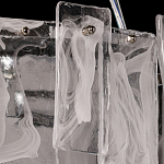 Люстра круглая с подвесными прямоугольными пластинами из стекла Glacier Panels варинант исполнения - 9 | Loft Concept в Тюмени