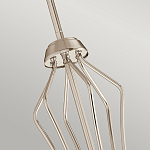 Люстра цвета никель с 6-ю рифлеными стеклянными плафонами и изогнутым каркасом Kichler варинант исполнения - 5 | Loft Concept в Тюмени