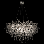 Люстра подвесная с прозрачными стеклянными подвесками в форме капель Диаметр 100 см Droplet Chandelier варинант исполнения - 15 | Loft Concept в Тюмени