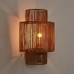 Бра с плетенным из джута плафоном Jutti H30 см варинант исполнения - 2 | Loft Concept в Тюмени