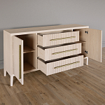 Буфет Primo с тремя ящиками и двумя фасадами Светлый дуб варинант исполнения - 3 | Loft Concept в Тюмени