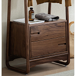 Вешалка деревянная с 2- мя ящиками Moon Walnut Furniture варинант исполнения - 7 | Loft Concept в Тюмени