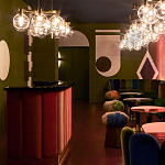 Обои ручная роспись Chez Nina by India Mahdavi Standard colourway on Perfect Green slub silk варинант исполнения - 1 | Loft Concept в Тюмени