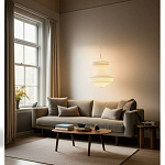 Подвесной вязаный белый светильник «Моника» варинант исполнения - 3 | Loft Concept в Тюмени