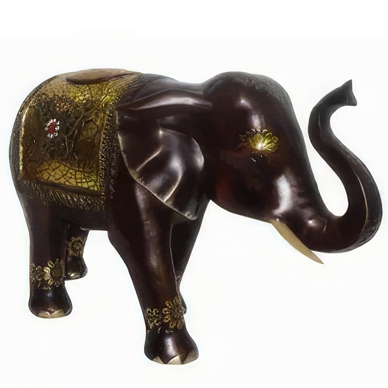 Статуэтка в виде слона Golden Elephant Коричневый Золотой Статуэтка в виде слона Golden Elephant Коричневый Золотой в Тюмени | Loft Concept