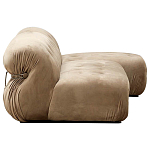 Дизайнерский угловой диван с велюровой светло-коричневой обивкой Fosse Sofa варинант исполнения - 5 | Loft Concept в Тюмени