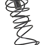 Подвесной светильник светодиодный из металла со спиральным декоративным элементом черный Metal Spiral варинант исполнения - 5 | Loft Concept в Тюмени