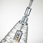 Подвесной светильник с прозрачным рельефным стеклянным плафоном в форме конуса Feiss варинант исполнения - 5 | Loft Concept в Тюмени