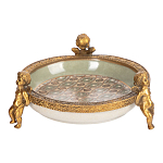 Чаша фарфоровая на бронзовых ножках в виде ангелов Porcelain Angels of Paradise варинант исполнения - 1 | Loft Concept в Тюмени