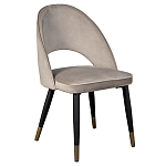 Стул велюровый серо-бежевый Schelde Gray Beige варинант исполнения - 2 | Loft Concept в Тюмени