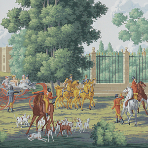 Обои ручная роспись La Chasse de Compiègne Papyrus