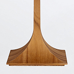 Настольная лампа со скошенным конусовидным абажуром и фигурной ножкой в цвете тик Accord Lighting варинант исполнения - 5 | Loft Concept в Тюмени