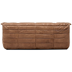 Дизайнерский кожаный диван коричневый без подлокотников Aveline Leather Sofa варинант исполнения - 4 | Loft Concept в Тюмени