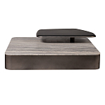 Столик журнальный квадратный  с полкой Sculptural Marble Accent с мрамором  варинант исполнения - 1 | Loft Concept в Тюмени