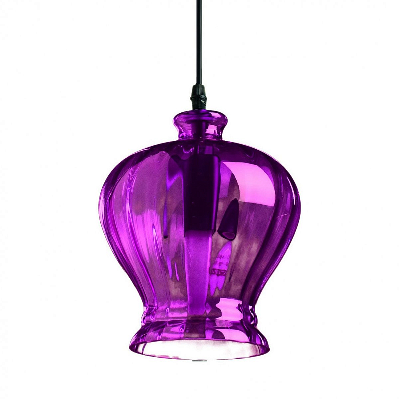 Подвесной светильник Geometry Glass Purpur Bell Pendant Сиреневый Подвесной светильник Geometry Glass Purpur Bell Pendant Сиреневый в Тюмени | Loft Concept