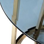 Столик журнальный золотой с темным стеклом Tastiness варинант исполнения - 1 | Loft Concept в Тюмени