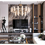 Люстра двухъярусная круглая с текстурными цилиндрическими плафонами Glimpse варинант исполнения - 10 | Loft Concept в Тюмени