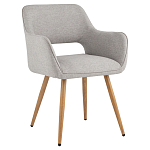 Стул в рогожке серого цвета NEASAN STOOL варинант исполнения - 1 | Loft Concept в Тюмени