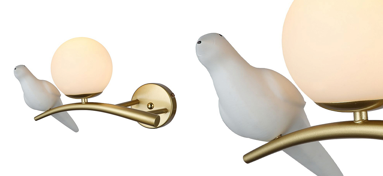 Бра с белой птицей Provence Bird Бра с белой птицей Provence Bird - Loft-Concept в Тюмени