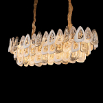 Люстра овальная с многослойными белыми и прозрачными подвесками Character Chandelier варинант исполнения - 5 | Loft Concept в Тюмени