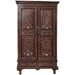 Шкаф из массива тика инкрустированный костью Wooden Bone Inlay Wardrobe варинант исполнения - 1 | Loft Concept в Тюмени