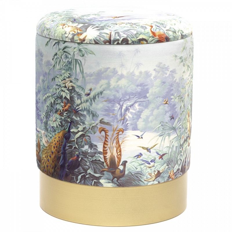 Пуф PUF Jungle Print с крышкой Adrian Мульти Пуф PUF Jungle Print с крышкой Adrian Мульти в Тюмени | Loft Concept