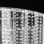 Люстра круглая на цепи цвета хром с прозрачными рельефными хрустальными пластинами Textured Glass Chandelier варинант исполнения - 8 | Loft Concept в Тюмени