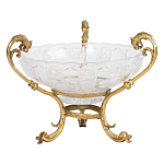 Чаша из прозрачного рельефного стекла на бронзовой подставке Eden Garden варинант исполнения - 1 | Loft Concept в Тюмени