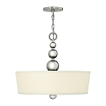 Люстра подвесная с белым тканевым цилиндрическим абажуром и декоративными шарами Hinkley варинант исполнения - 2 | Loft Concept в Тюмени