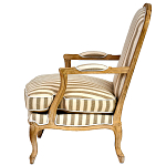 Кресло в полоску в стиле прованс Yvon French Seating Armchair варинант исполнения - 3 | Loft Concept в Тюмени