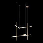 Люстра с 6-ю  пересекающимися цилиндрическими плафонами на тонких тросах Trumpet tube варинант исполнения - 7 | Loft Concept в Тюмени