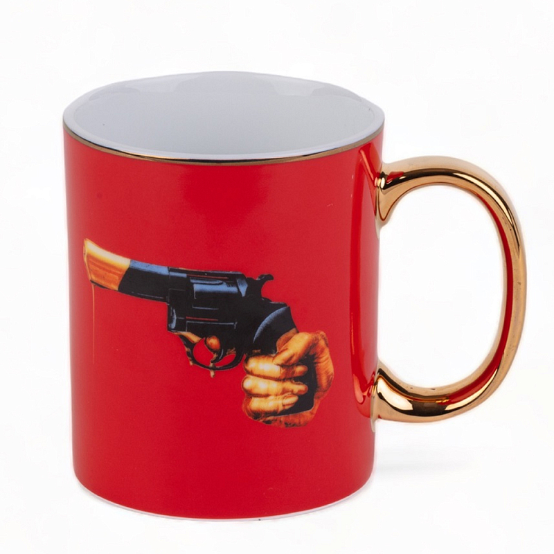 Кружка Seletti Revolver Красный Золотой Черный Кружка Seletti Revolver Красный Золотой Черный в Тюмени | Loft Concept