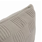 Подушка из хлопка рельефной вязки серого цвета Eden Line варинант исполнения - 2 | Loft Concept в Тюмени